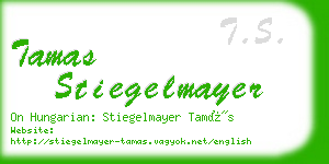 tamas stiegelmayer business card